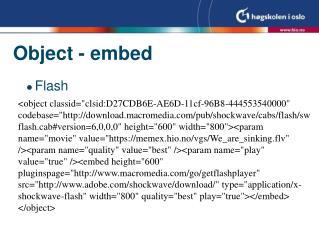 Object - embed