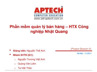 Phần mềm quản lý bán hàng – HTX Công nghiệp Nhật Quang