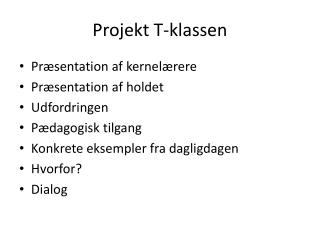 Projekt T-klassen