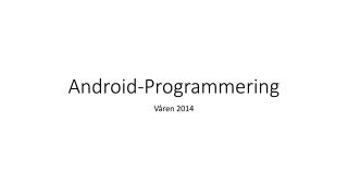 Android-Programmering