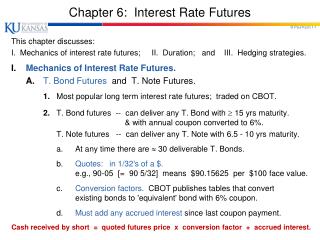 Chapter 6: Interest Rate Futures