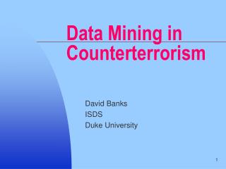 Data Mining in Counterterrorism