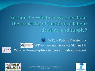 Session 4 – What can we see about the structure of the fututre labour demand and supply ?