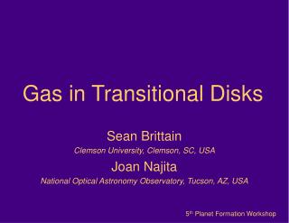 Gas in Transitional Disks