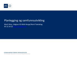 Planlegging og samfunnsutvikling