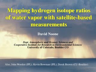 Mapping hydrogen isotope ratios of water vapor with satellite-based measurements