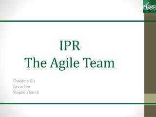 IPR The Agile Team