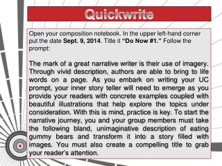 Quickwrite