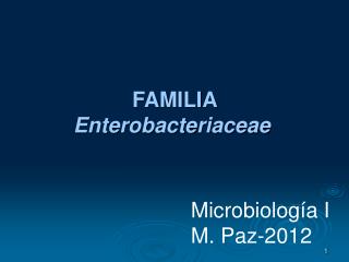 Microbiología I M. Paz-2012