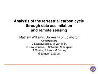 Analysis of the terrestrial carbon cycle through data assimilation and remote sensing