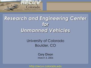 Research and Engineering Center for Unmanned Vehicles