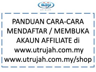 Panduan mendaftar / membuka akaun Affiliate