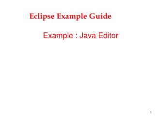 Eclipse Example Guide
