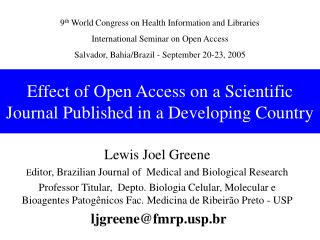 Effect of Open Access on a Scientific Journal Published in a Developing Country