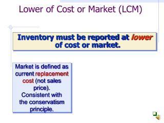 Lower of Cost or Market (LCM)