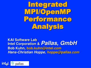 Integrated MPI/OpenMP Performance Analysis