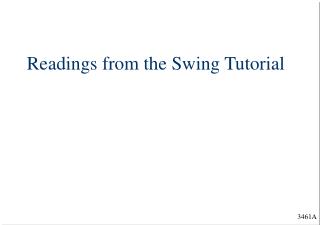 Readings from the Swing Tutorial