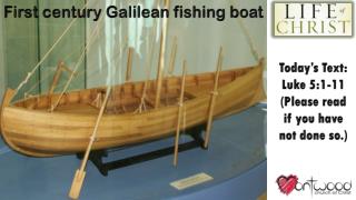 First century Galilean fishing boat