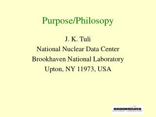 Purpose/Philosopy