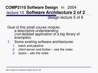 Software Architecture – in general
