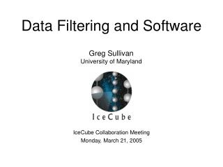 Data Filtering and Software