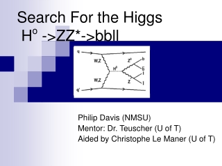 Search For the Higgs H o ->ZZ*->bbll