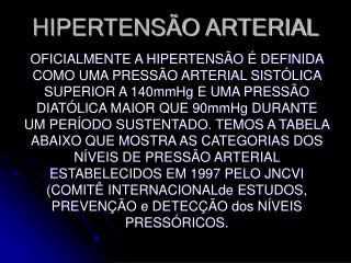 HIPERTENSÃO ARTERIAL