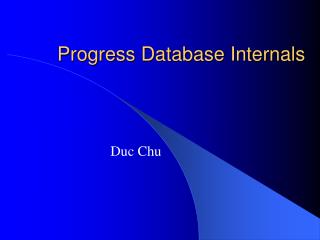 Progress Database Internals