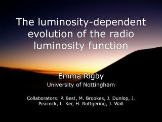 The luminosity-dependent evolution of the radio luminosity function