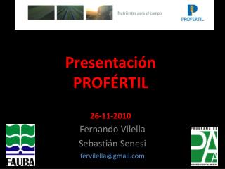 Presentación PROFÉRTIL 26-11-2010