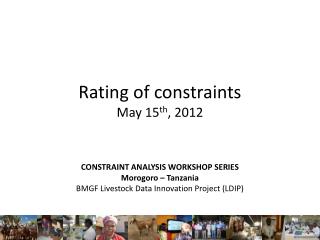 Rating of constraints May 15 th , 2012