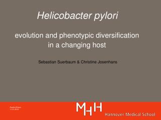 Helicobacter pylori evolution and phenotypic diversification in a changing host