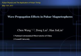 Wave Propagation Effects in Pulsar Magnetospheres