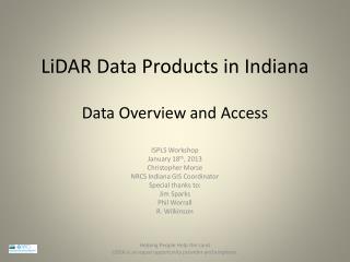LiDAR Data Products in Indiana
