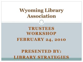 Wyoming Library Association