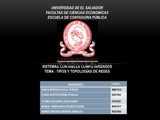 UNIVERSIDAD DE EL SALVADOR FACULTAD DE CIENCIAS ECONOMICAS ESCUELA DE CONTADURIA PÚBLICA