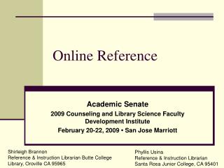 Online Reference
