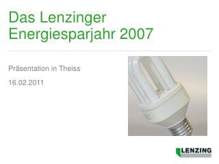 Das Lenzinger Energiesparjahr 2007