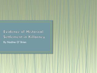 Evidence of Historical Settlement in Killarney
