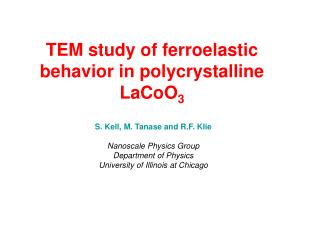 TEM study of ferroelastic behavior in polycrystalline LaCoO 3