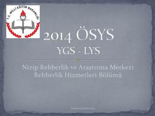 2014 ÖSYS YGS - LYS
