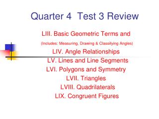 Quarter 4 Test 3 Review