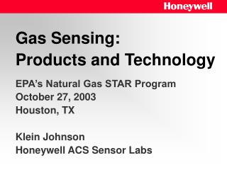 Gas Sensing: Products and Technology