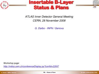 Insertable B-Layer Status & Plans