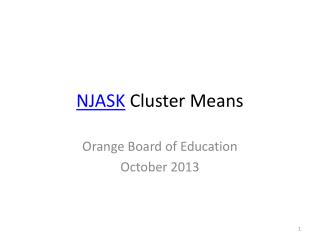 NJASK Cluster Means