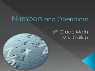 Numbers and Operations
