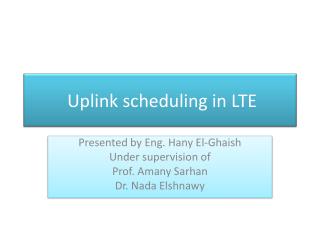 Uplink scheduling in LTE