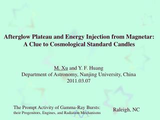 Afterglow Plateau and Energy Injection from Magnetar: A Clue to Cosmological Standard Candles