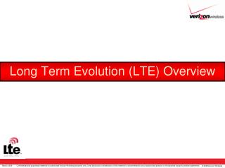 Long Term Evolution (LTE) Overview