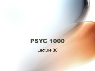 PSYC 1000